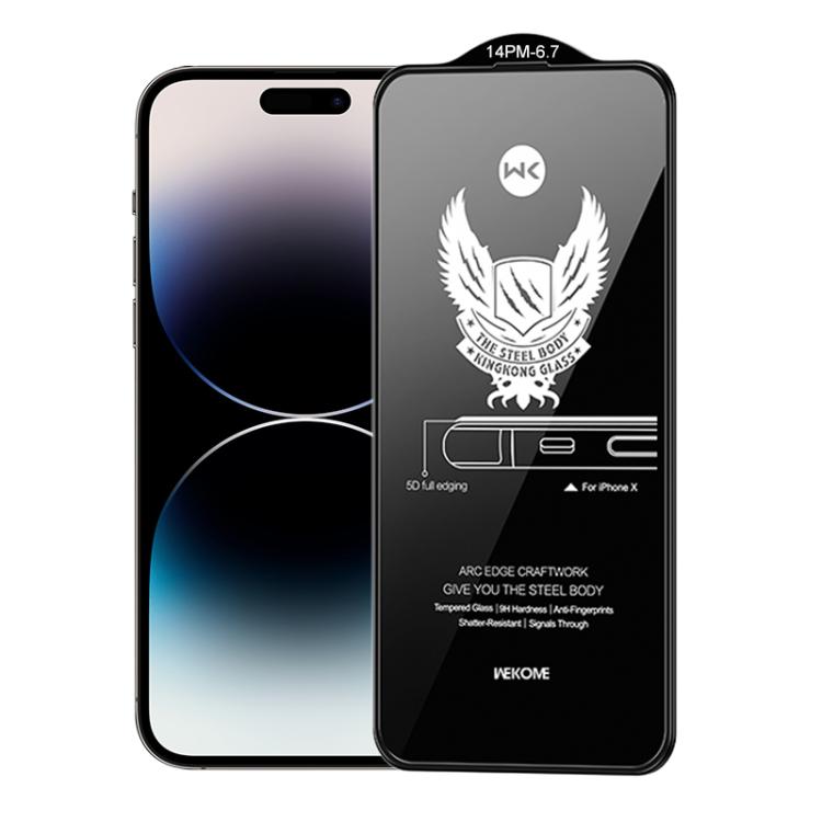 For iPhone 14 Pro Max WK WTP-012 KinKong 0.25mm 9H 4D Curved Privacy Tempered Glass Film by WK