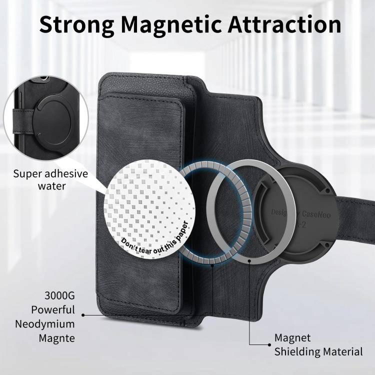 For iPhone 17 Pro Max CaseNeo MagSafe RFID Anti-theft Zipper Wallet Retro Leather Phone Case(Black) by CaseNeo