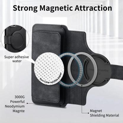 For iPhone 17 Pro CaseNeo MagSafe RFID Anti-theft Zipper Wallet Retro Leather Phone Case(Black) by CaseNeo