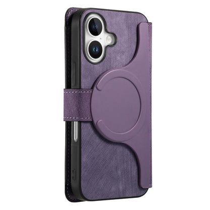 For iPhone 17 CaseNeo MagSafe RFID Anti-theft Zipper Wallet Retro Leather Phone Case(Purple) by CaseNeo