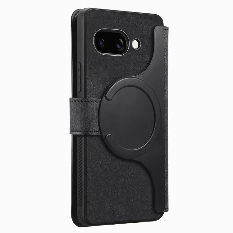 For Google Pixel 9a CaseNeo MagSafe RFID Anti-theft Retro Leather Phone Case(Black) by CaseNeo