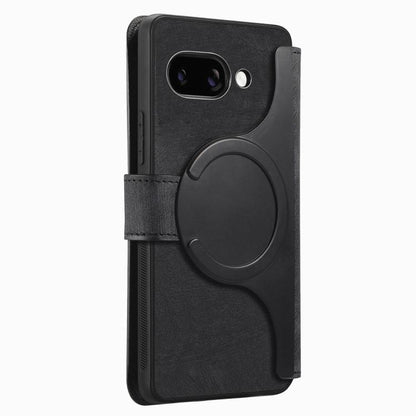 For Google Pixel 9a CaseNeo MagSafe RFID Anti-theft Retro Leather Phone Case(Black) by CaseNeo