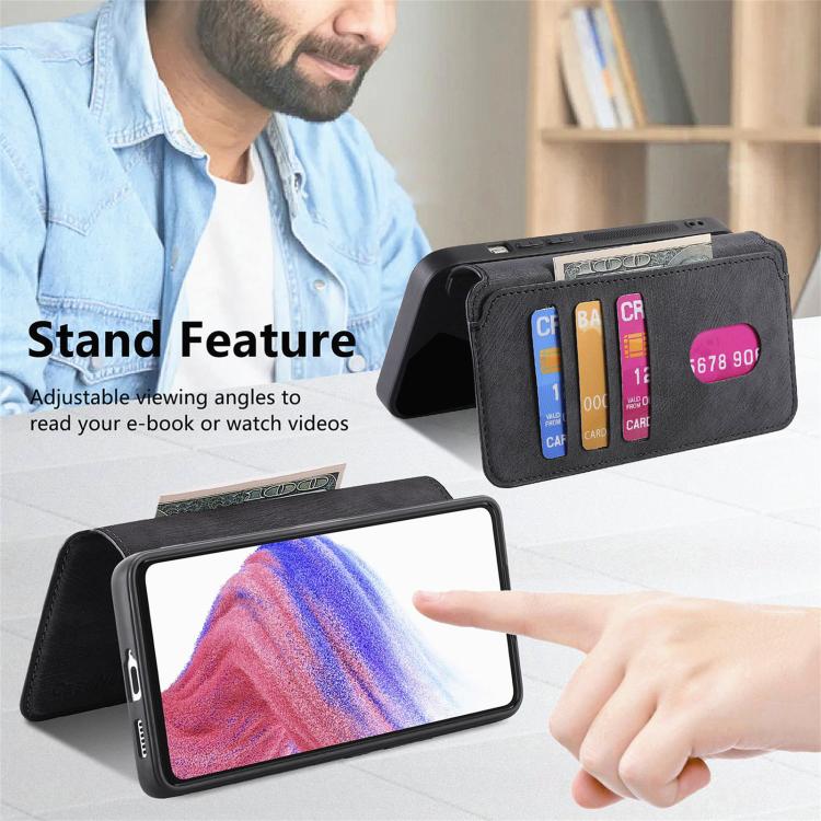 For Google Pixel 9a CaseNeo MagSafe RFID Anti-theft Retro Leather Phone Case(Black) by CaseNeo