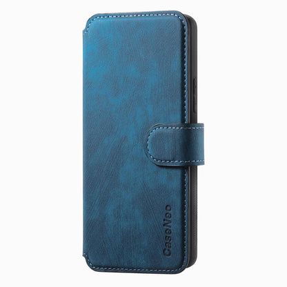 For Google Pixel 9a CaseNeo MagSafe RFID Anti-theft Retro Leather Phone Case(Blue) by CaseNeo
