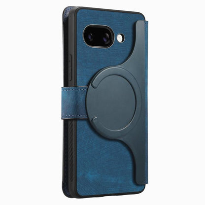 For Google Pixel 9a CaseNeo MagSafe RFID Anti-theft Retro Leather Phone Case(Blue) by CaseNeo