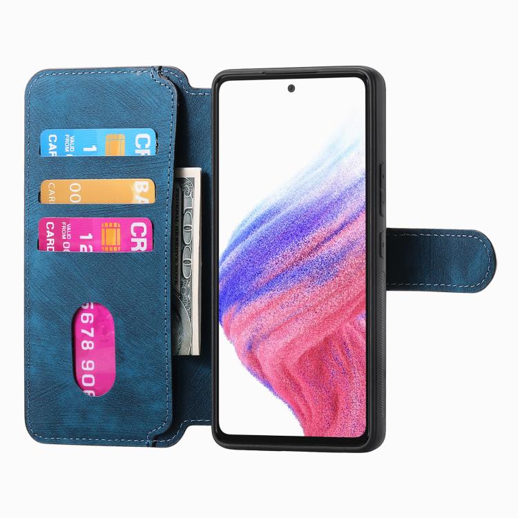 For Google Pixel 9a CaseNeo MagSafe RFID Anti-theft Retro Leather Phone Case(Blue) by CaseNeo