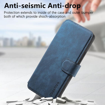 For Google Pixel 9a CaseNeo MagSafe RFID Anti-theft Retro Leather Phone Case(Blue) by CaseNeo