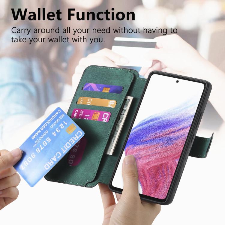 For Google Pixel 9a CaseNeo MagSafe RFID Anti-theft Retro Leather Phone Case(Green) by CaseNeo