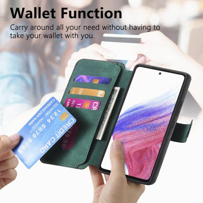 For Google Pixel 9a CaseNeo MagSafe RFID Anti-theft Retro Leather Phone Case(Green) by CaseNeo