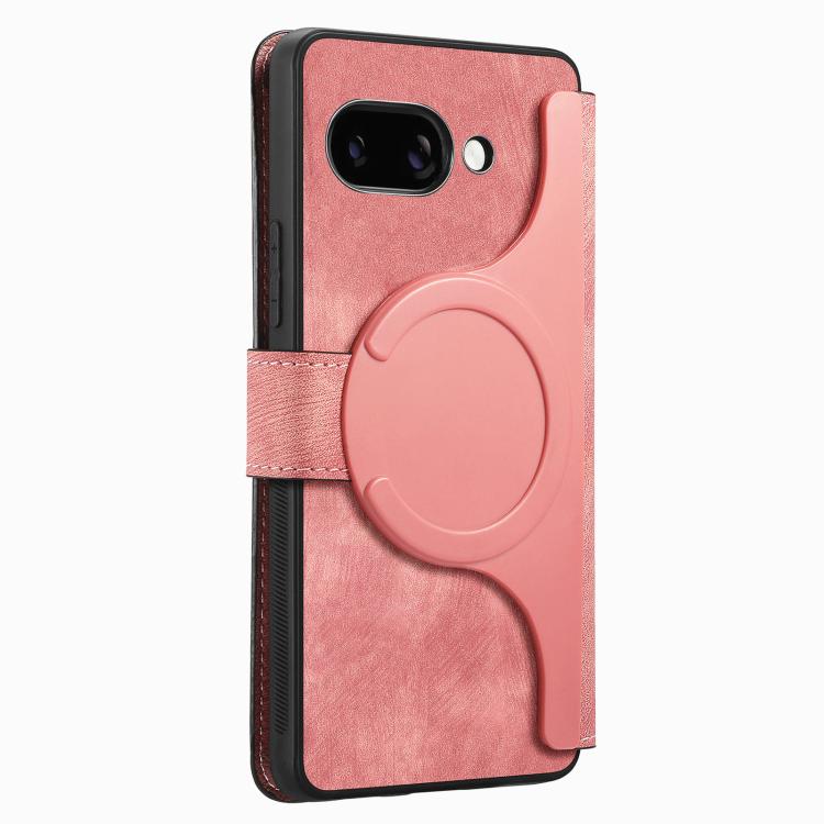 For Google Pixel 9a CaseNeo MagSafe RFID Anti-theft Retro Leather Phone Case(Pink) by CaseNeo