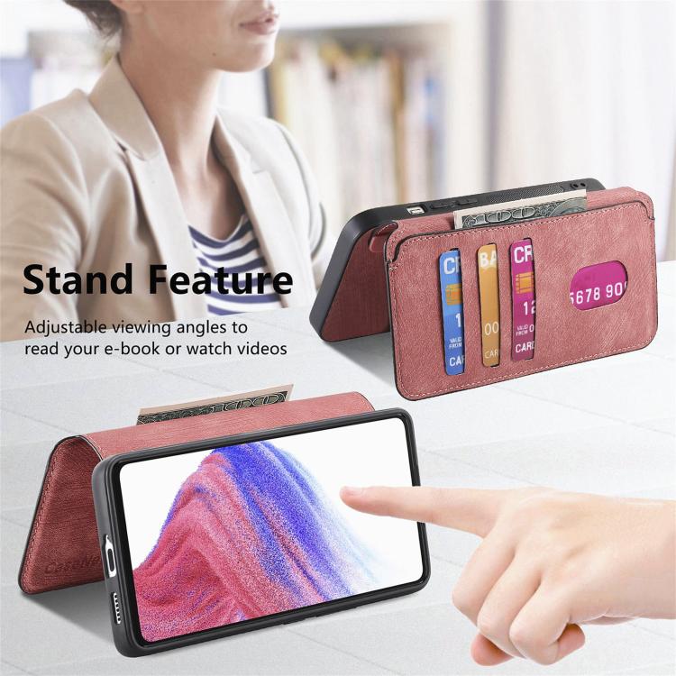 For Google Pixel 9a CaseNeo MagSafe RFID Anti-theft Retro Leather Phone Case(Pink) by CaseNeo