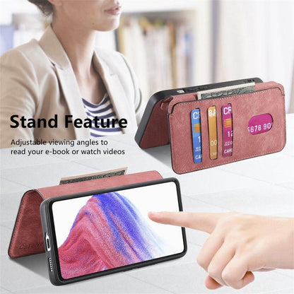 For Google Pixel 9a CaseNeo MagSafe RFID Anti-theft Retro Leather Phone Case(Pink) by CaseNeo