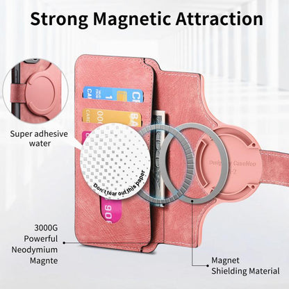 For Google Pixel 9a CaseNeo MagSafe RFID Anti-theft Retro Leather Phone Case(Pink) by CaseNeo