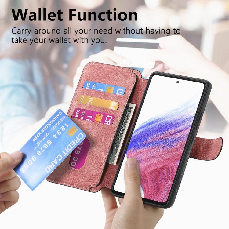 For Google Pixel 9a CaseNeo MagSafe RFID Anti-theft Retro Leather Phone Case(Pink) by CaseNeo