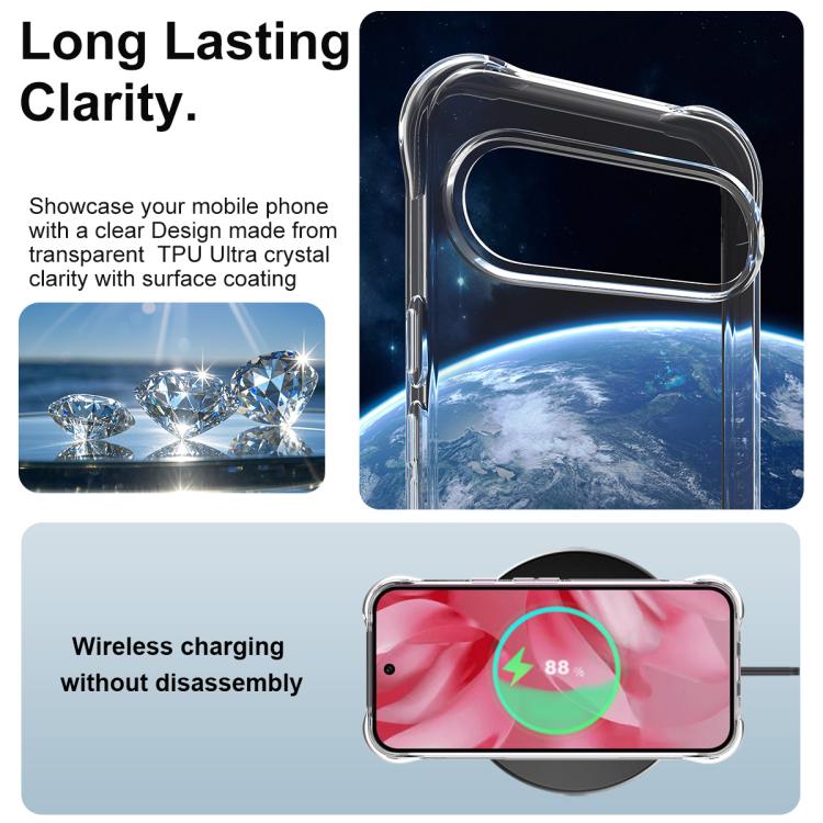 For Google Pixel 10 / Pixel 10 Pro imak Shockproof Airbag TPU Phone Case(Transparent) by imak