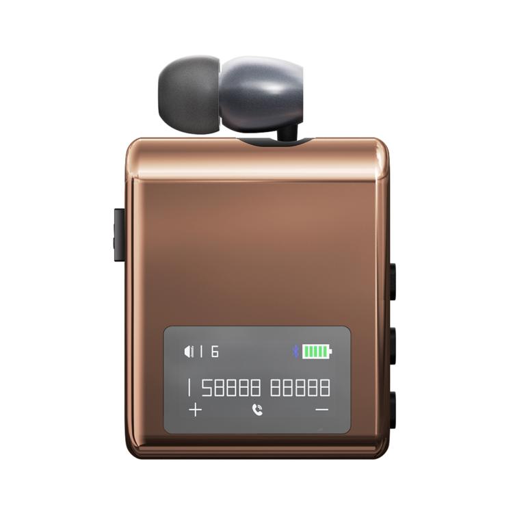K89 Business Lavalier Single Ear Bluetooth Earphones(Gold) by bashfashion