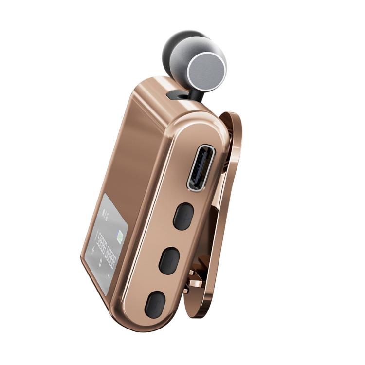 K89 Business Lavalier Single Ear Bluetooth Earphones(Gold) by bashfashion