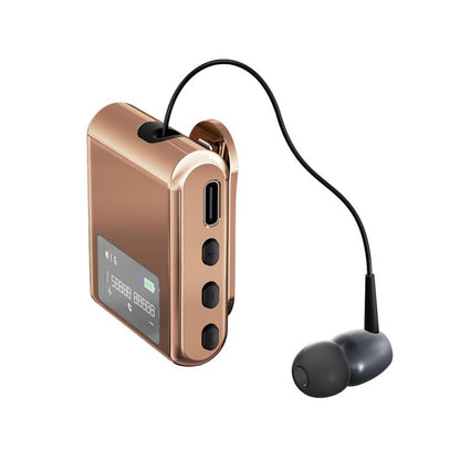 K89 Business Lavalier Single Ear Bluetooth Earphones(Gold) by bashfashion