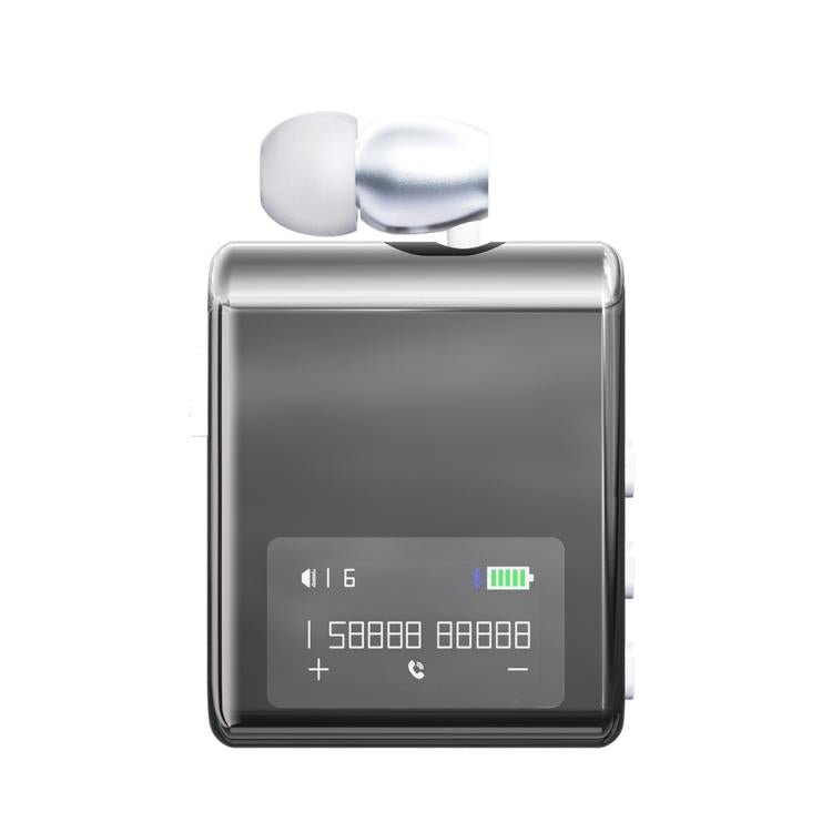 K89 Business Lavalier Single Ear Bluetooth Earphones(Silver) by bashfashion
