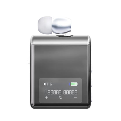K89 Business Lavalier Single Ear Bluetooth Earphones(Silver) by bashfashion