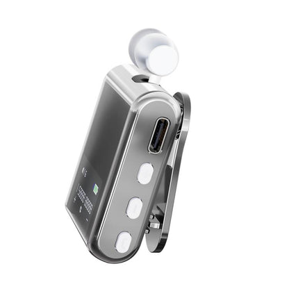 K89 Business Lavalier Single Ear Bluetooth Earphones(Silver) by bashfashion