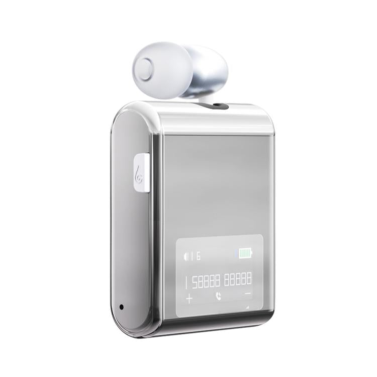 K89 Business Lavalier Single Ear Bluetooth Earphones(Silver) by bashfashion