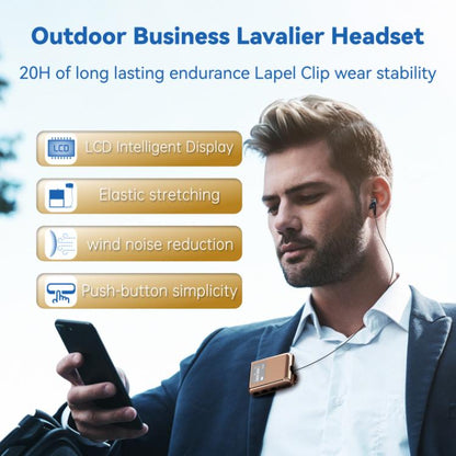 K89 Business Lavalier Single Ear Bluetooth Earphones(Gold) by bashfashion
