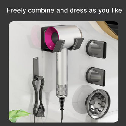 Aluminum Air Nozzle Stand For Dyson / Laifen Hairdryer(Grey) by bashfashion