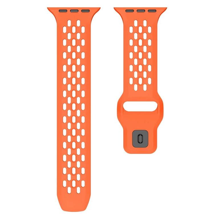For Apple Watch 46mm / 49mm / 45mm / 44mm xDfind Mesh Reverse Buckle Silicone Watch Band(Orange) by xDfind