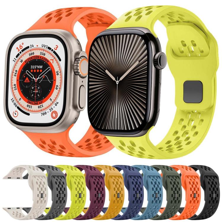 For Apple Watch 46mm / 49mm / 45mm / 44mm xDfind Mesh Reverse Buckle Silicone Watch Band(Premium Blue) by xDfind