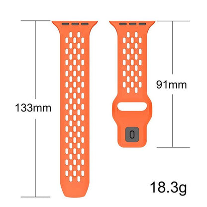 For Apple Watch 42mm / 41mm / 40mm / 38mm xDfind Mesh Reverse Buckle Silicone Watch Band(Starlight) by xDfind