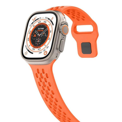 For Apple Watch 46mm / 49mm / 45mm / 44mm xDfind Mesh Reverse Buckle Silicone Watch Band(Starlight) by xDfind