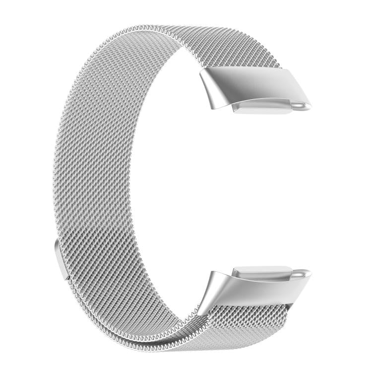 For Fitbit Charge 6 / 5 xDfind Milanese Magnetic Metal Watch Band, Size:S(Silver) by xDfind