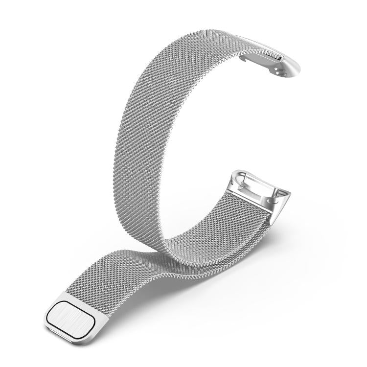 For Fitbit Charge 6 / 5 xDfind Milanese Magnetic Metal Watch Band, Size:S(Silver) by xDfind