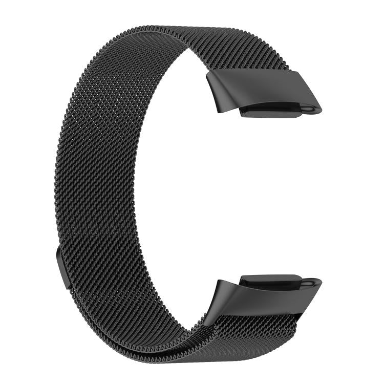 For Fitbit Charge 6 / 5 xDfind Milanese Magnetic Metal Watch Band, Size:L(Black) by xDfind