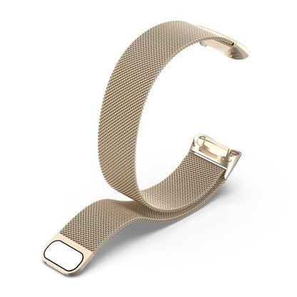 For Fitbit Charge 6 / 5 xDfind Milanese Magnetic Metal Watch Band, Size:L(Champagne Gold) by xDfind