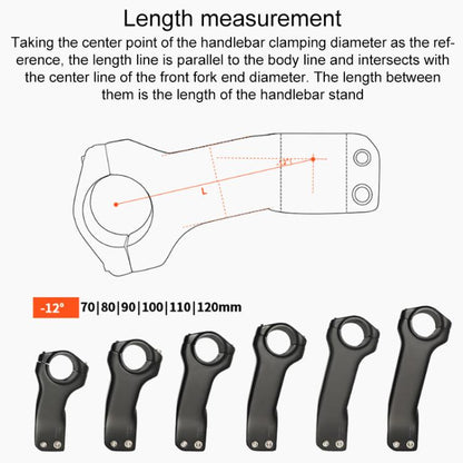 TOSEEK K01 Road Mountain Bike Carbon Fiber Handlebar Riser Faucet, Size:-12 Degree, 110mm(Gloss) by TOSEEK