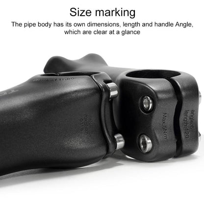 TOSEEK K04 Full Carbon Fiber Brazing Road Mountain Bike Handlebar Riser Faucet, Size:17 Degree, 130mm(Black Grey Silver) by TOSEEK