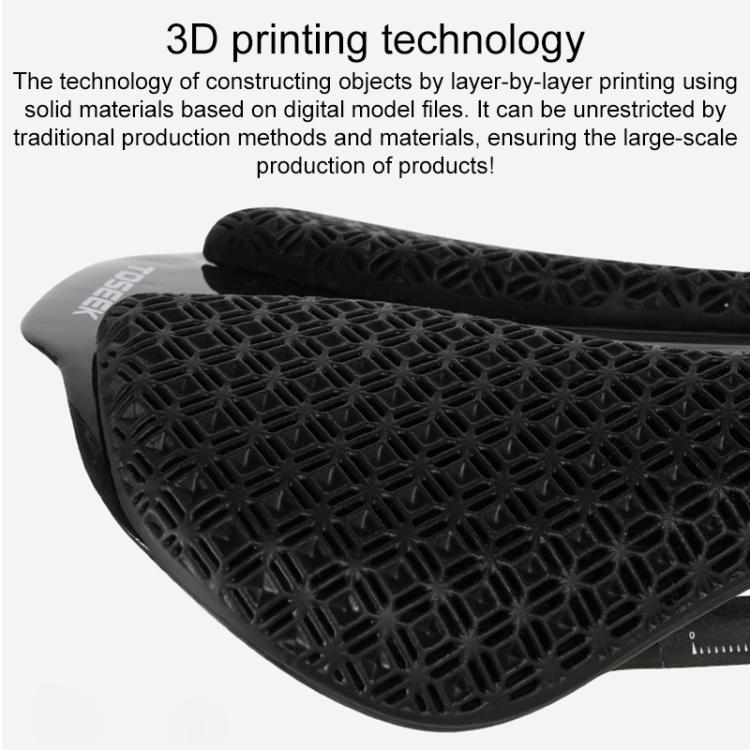 TOSEEK P10 Carbon Fiber 3D Printed Road Mountain Bike Seat, Width:143mm by TOSEEK