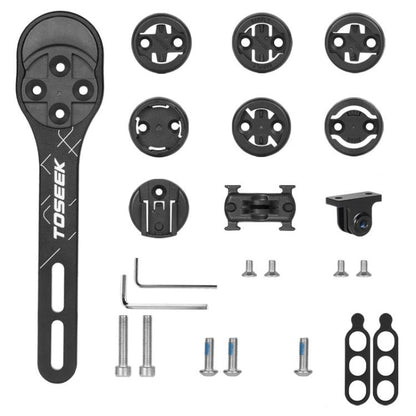 TOSEEK MA106 Aluminum Alloy Bicycle Road Bike Integrated Handlebar Computer Bracket(Black) by TOSEEK