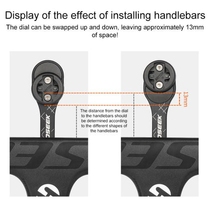 TOSEEK MA106 Aluminum Alloy Bicycle Road Bike Integrated Handlebar Computer Bracket(Black) by TOSEEK