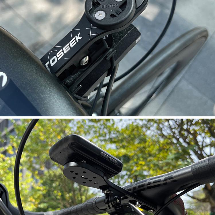 TOSEEK MA106 Aluminum Alloy Bicycle Road Bike Integrated Handlebar Computer Bracket(Black) by TOSEEK