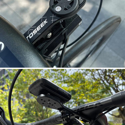 TOSEEK MA106 Aluminum Alloy Bicycle Road Bike Integrated Handlebar Computer Bracket(Black) by TOSEEK