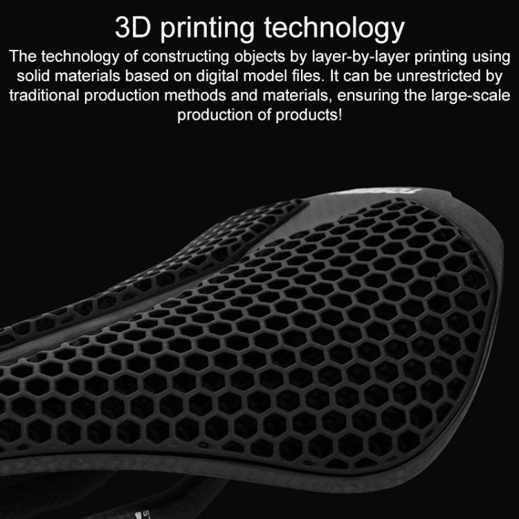 TOSEEK P300 Carbon Fiber 3D Printed Road Mountain Bike Seat(3K Twill) by TOSEEK
