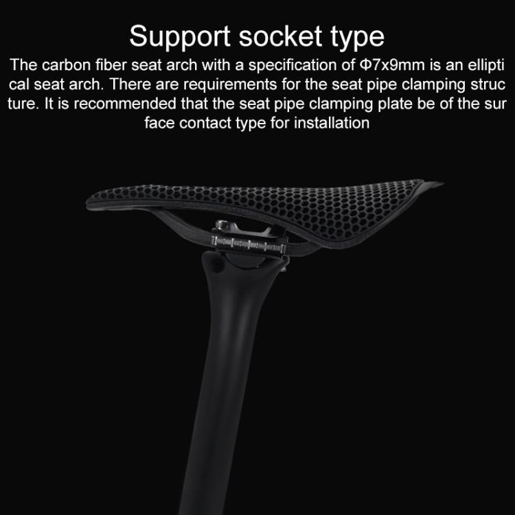 TOSEEK P300 Carbon Fiber 3D Printed Road Mountain Bike Seat(3K Twill) by TOSEEK