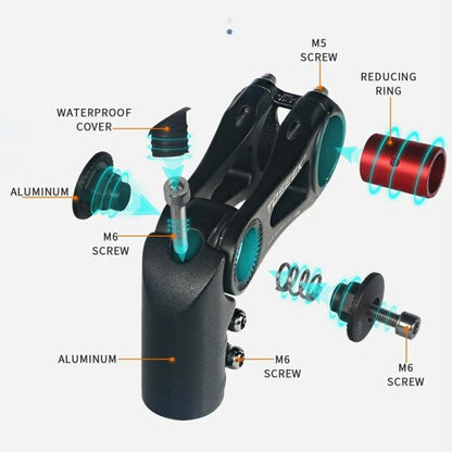 TOSEEK ST003 Aluminum Alloy Adjustable Angle Mountain Bike Stem, Specification:80mm by TOSEEK