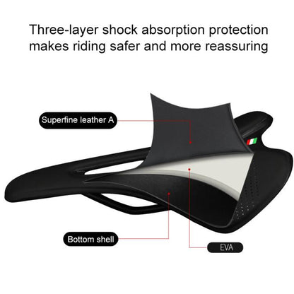 TOSEEK TS50 Road Mountain Bike Racing Saddle(White) by TOSEEK