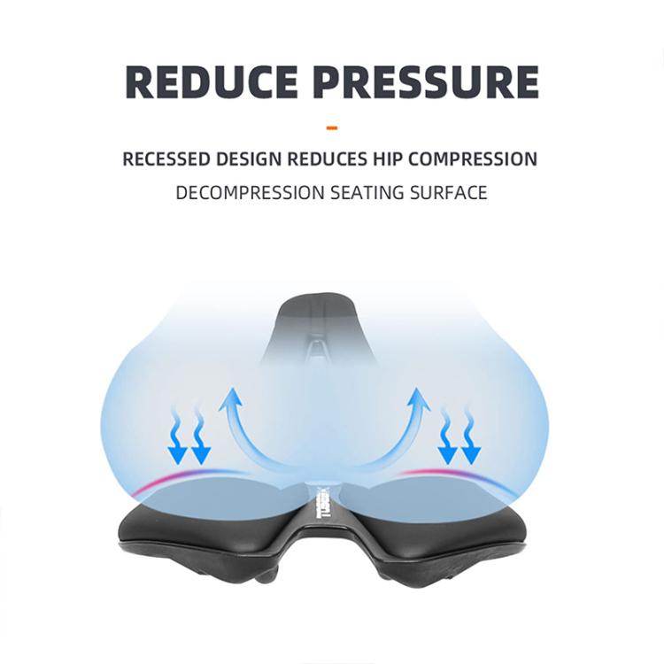 TOSEEK TS101 Road Mountain Bike Leather Saddle(Black) by TOSEEK