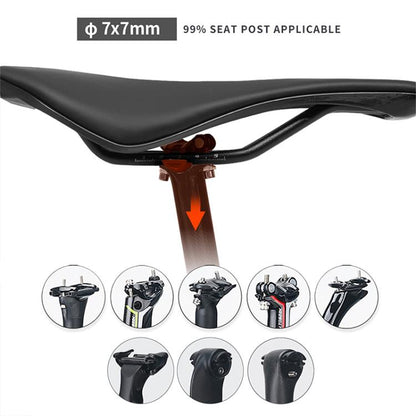 TOSEEK TS101 Road Mountain Bike Leather Saddle(Black) by TOSEEK