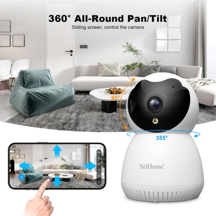 SriHome SH036 500W Pixel AI Smart HD Camera Supports Human Tracking(AU Plug) by SriHome
